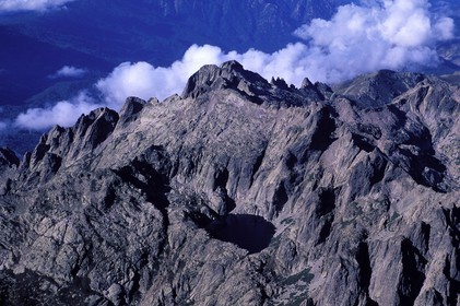 France, Haute-Corse (2B), le lac de Capitello (1930 mètres) (vue aérienne)