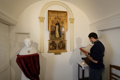 France, Morbihan (56), Golfe du Morbihan, Vannes, chambre mortuaire supposée de Saint Vincent Ferrier dans une maison de la place Valencia