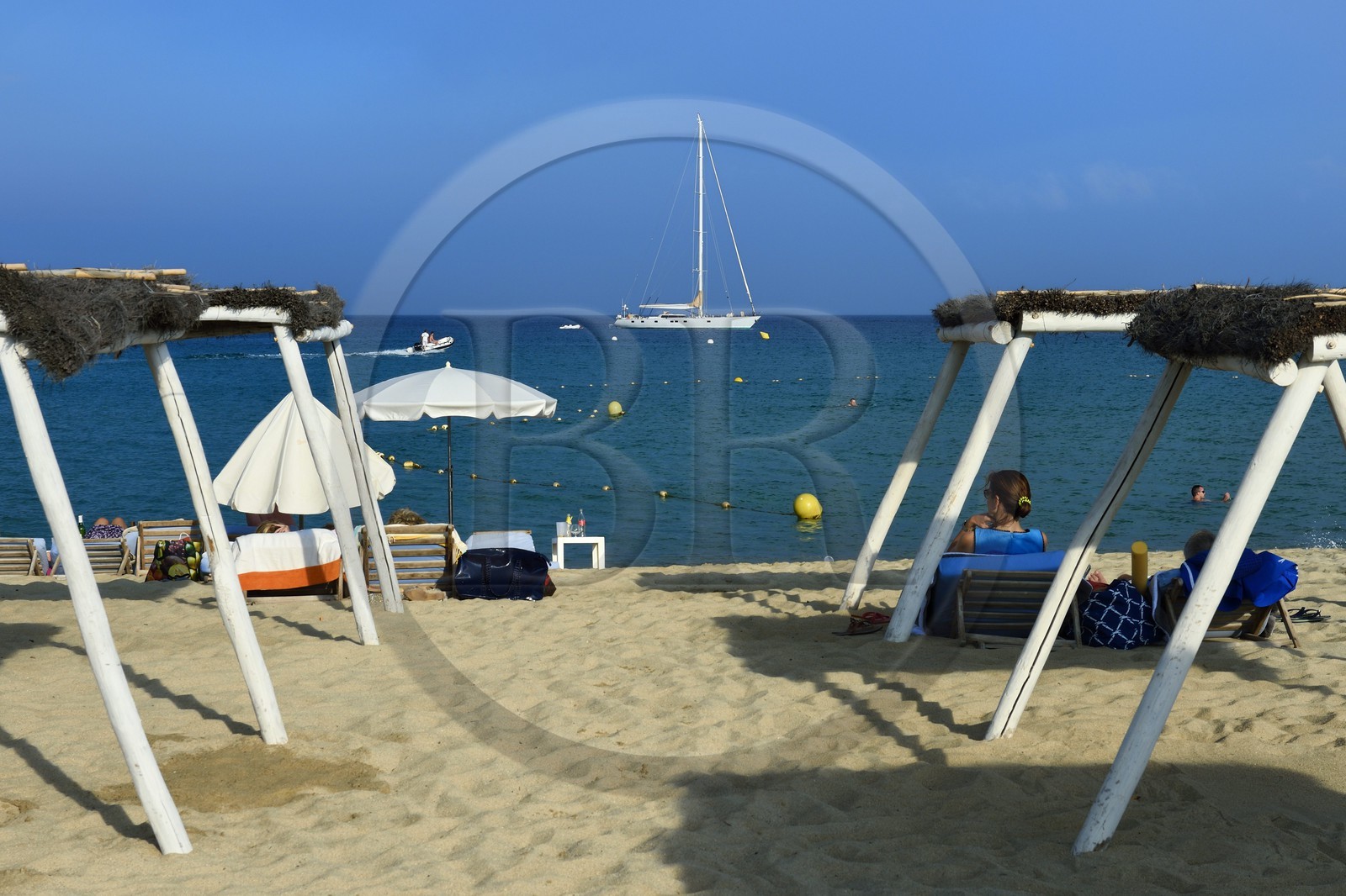 France, Var (83), Presqu'Ile de Saint-Tropez, Ramatuelle, plage de Pampelonne