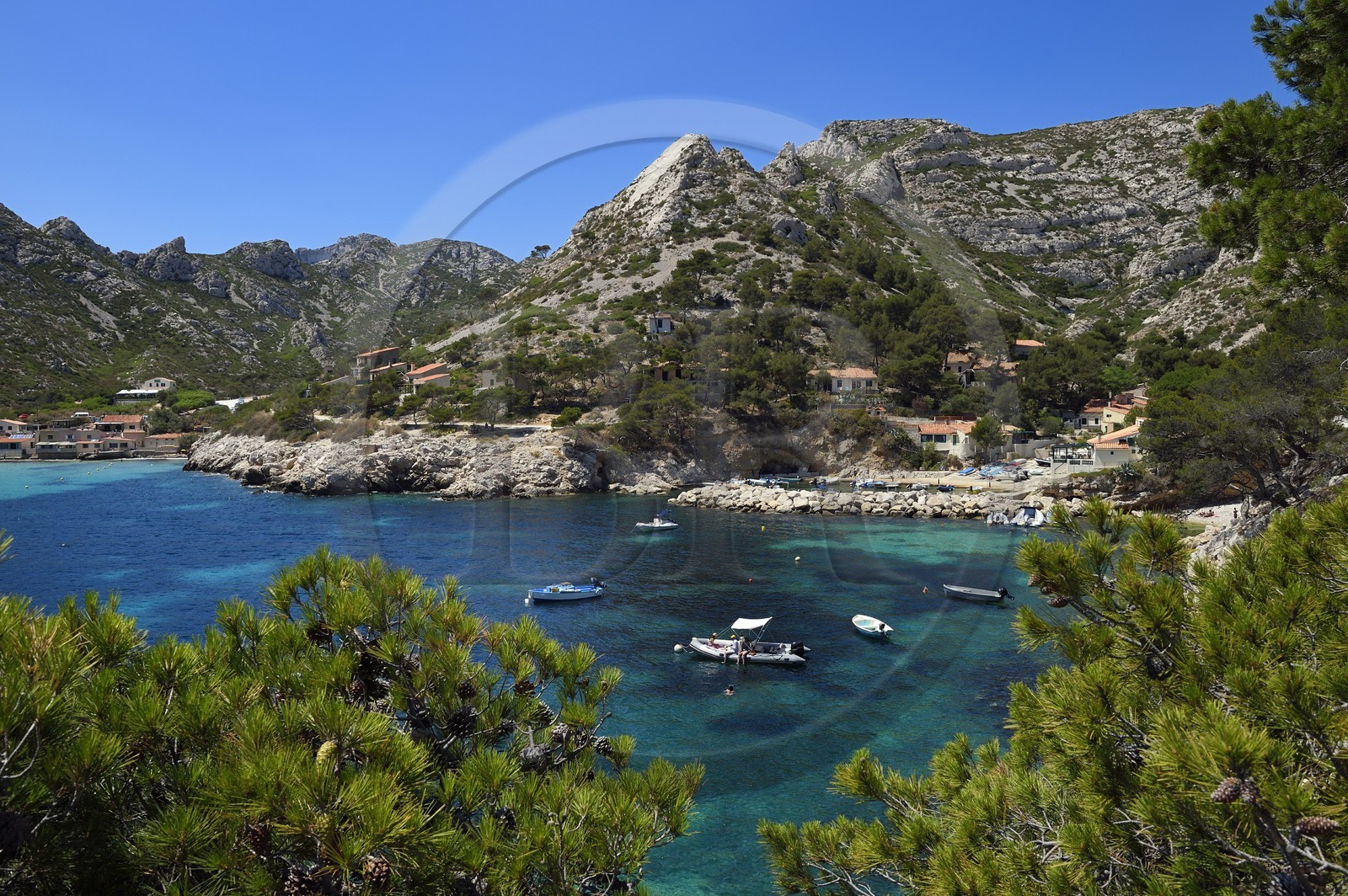 France, Bouches-du-Rhône (13), Marseille, Parc national des Calanques, Calanque de Sormiou (demande d'autorisation nécessaire avant publication)