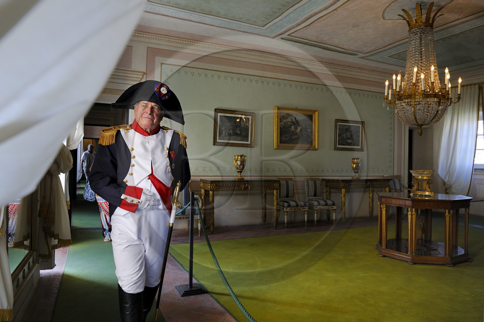 Italie, Toscane, l’Ile d’Elbe, Portoferraio, Napoléon 1er dans sa maison du Palazzina dei Mulini