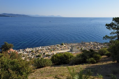 France, Var (83), Saint-Tropez, cimetière marin sur le chemin des Graniers