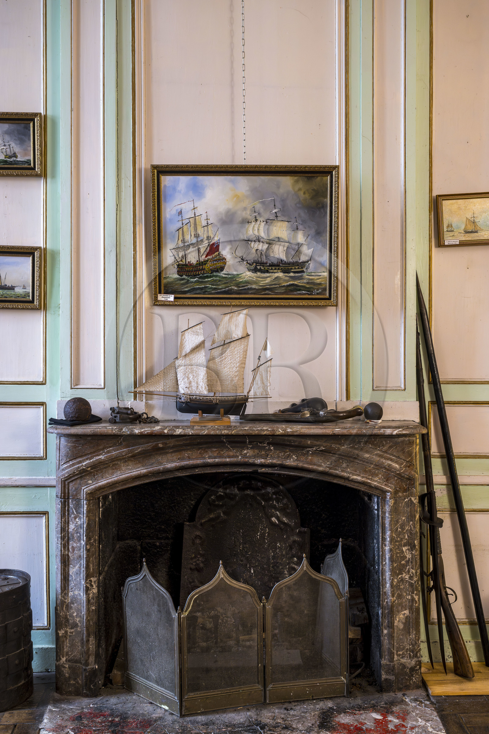 France, Ille-et-Vilaine (35), Côte d'Emeraude, Saint-Malo, l'Hotel Magon, authentique demeure de corsaire, hotel particulier construit pour François Auguste Magon de la Lande en 1725, armateur malouin, corsaire de Louix XV, négrier et directeur de la compagnie des Indes