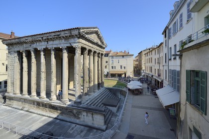 France, Isère (38), Vienne, Temple romain d'Auguste et de Livie construit dans les années 25-27 av. J.C.