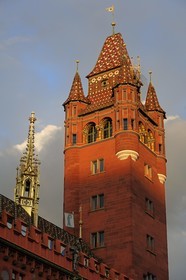 Suisse, Bâle, Marktplatz, l'Hôtel de Ville