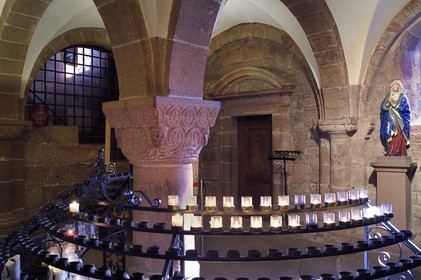 France, Bas-Rhin (67), Mont Saint-Odile, abbaye de Hohenbourg encore appelée couvent du Mont-Sainte-Odile, chapelle de la Croix