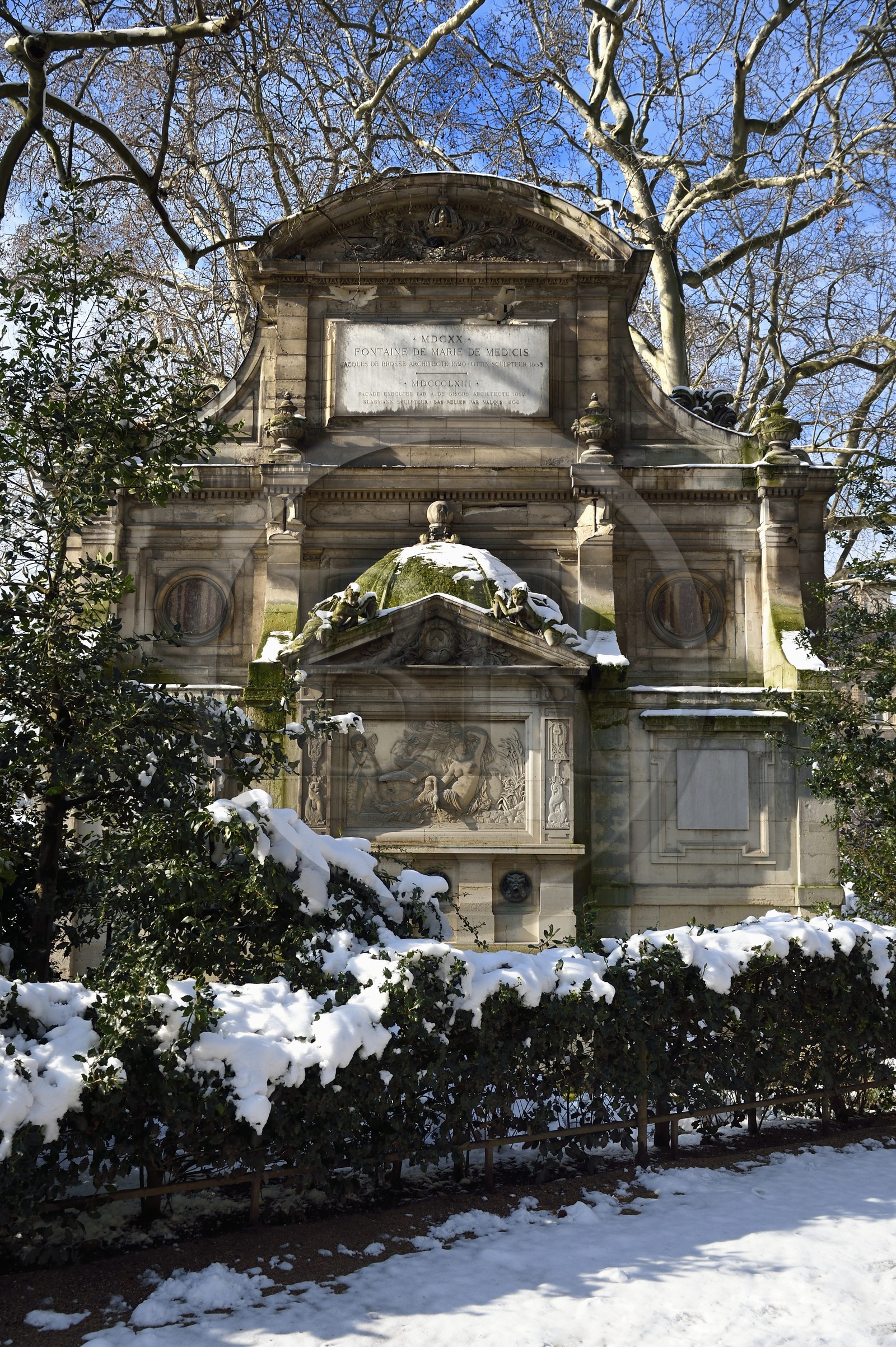 France, Paris (75), quartier Saint-Michel, le jardin du Luxembourg, la fontaine Médicis
