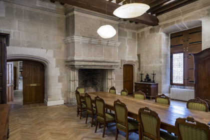 France, Loire-Atlantique (44), Nantes, quartier du Bouffay, le chateau des Ducs de Bretagne, la salle du batiment du Petit Gouvernement appelé Logis du Roy où aurait été signé l’édit de Nantes par le roi Henri IV le 30 avril 1598