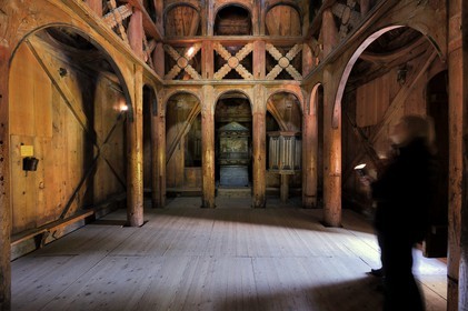 Norvège, comté de Sogn Og Fjordane, église en bois debout ou stavkirke (1130) de Borgund