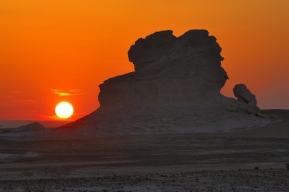 Egypte, désert libyque, le Désert Blanc au nord de Farafra