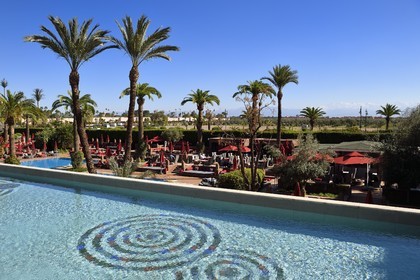 Maroc, Haut-Atlas, Marrakech, ville impériale, quartier Hivernage, Hotel Sofitel Marrakech Palais Imperial