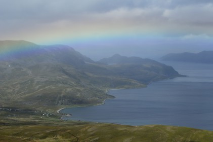 Norvège, Laponie, région du Finnmark, la côte vers le Cap Nord (vue aérienne)