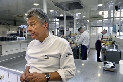 France, Haute-Loire (43), Saint-Bonnet-le-Froid, Restaurant 3 étoiles Régis et Jacques Marcon, le chef cuisinier Jacques Marcon