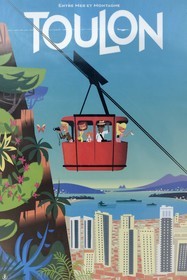 France, Var (83), Toulon, le téléphérique du Mont Faron