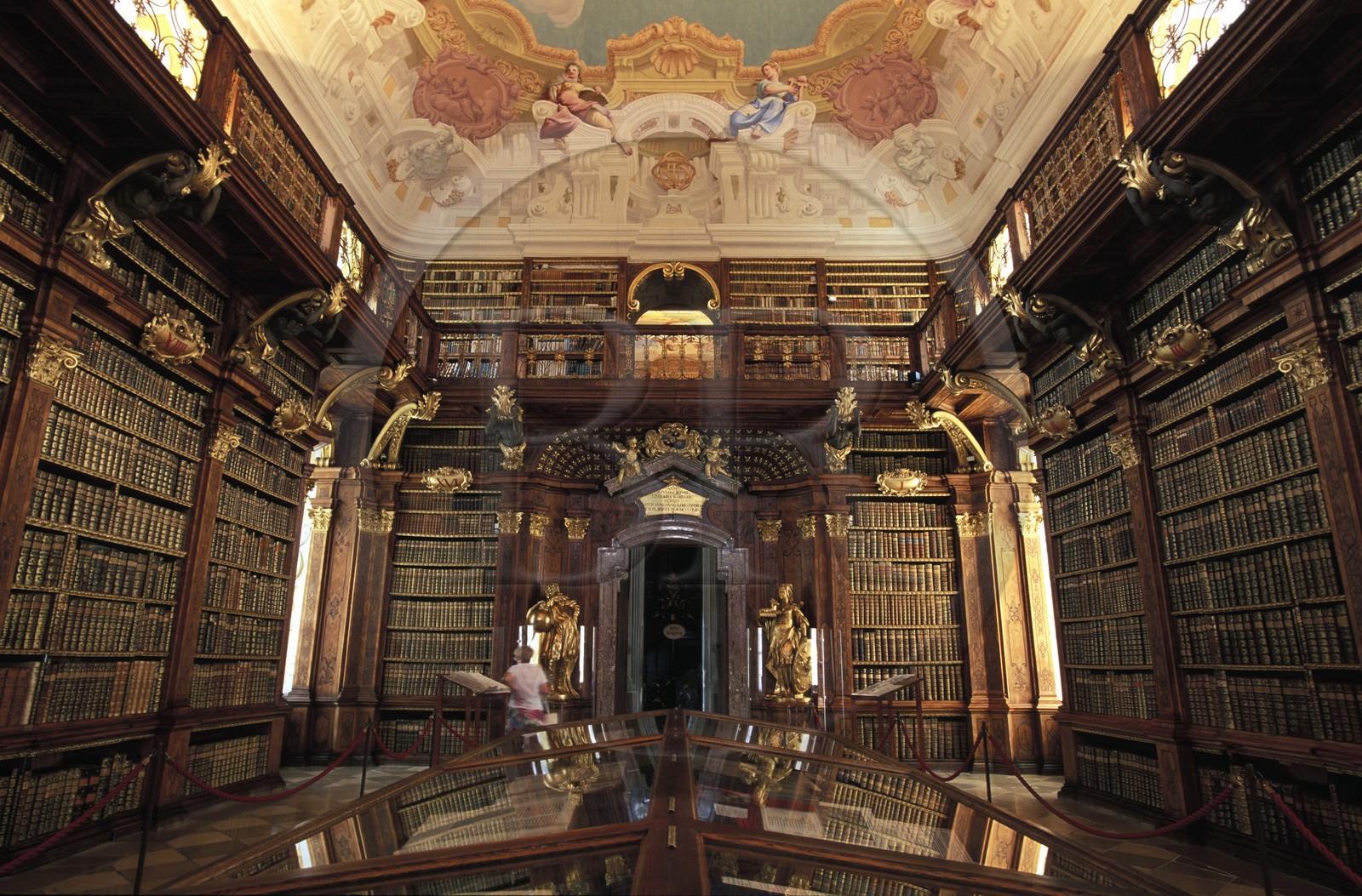 Autriche, Basse-Autriche, Abbaye de Melk (baroque), la bibliothèque