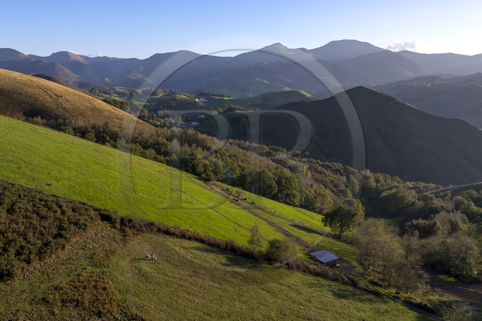 France, Pyrénées-Atlantiques (64), Pays-Basque, fermes de la vallée des Aldudes