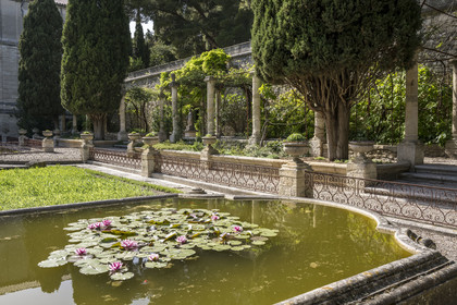 France (30), Gard, Villeneuve-lès-Avignon, les jardins de l'ancienne abbaye bénédictine de Saint André