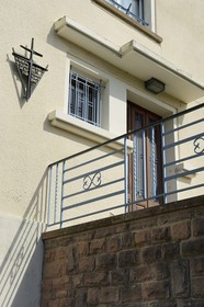 France, Bas-Rhin (67), Wangenbourg-Engenthal, le colonel De Gaulle a vécu durant huit mois dans cette maison de septembre 1939 à mai 1940