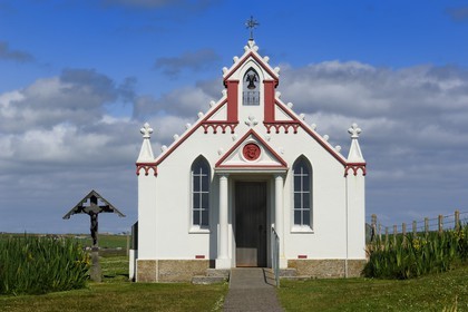 Royaume-Uni, Ecosse, Iles Orcades, Mainland à Lamb Holm, the Italien Chapel (la chapelle italienne) datant de la 2ème guerre mondiale