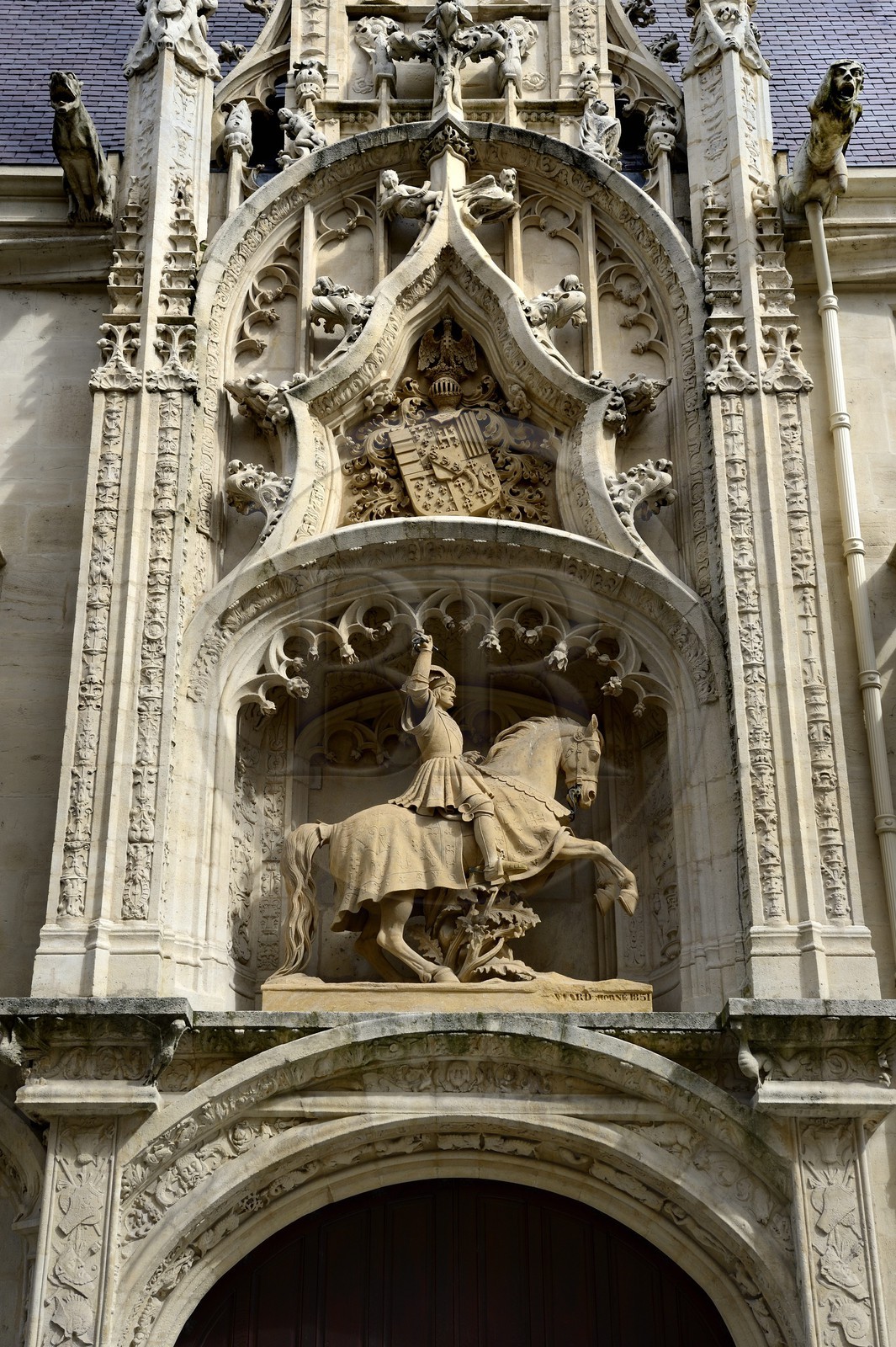 France, Meurthe-et-Moselle (54), Nancy, le Palais Ducal (Palais des Ducs de Lorraine) abrite le Musée historique lorrain, statue équestre du duc Antoine