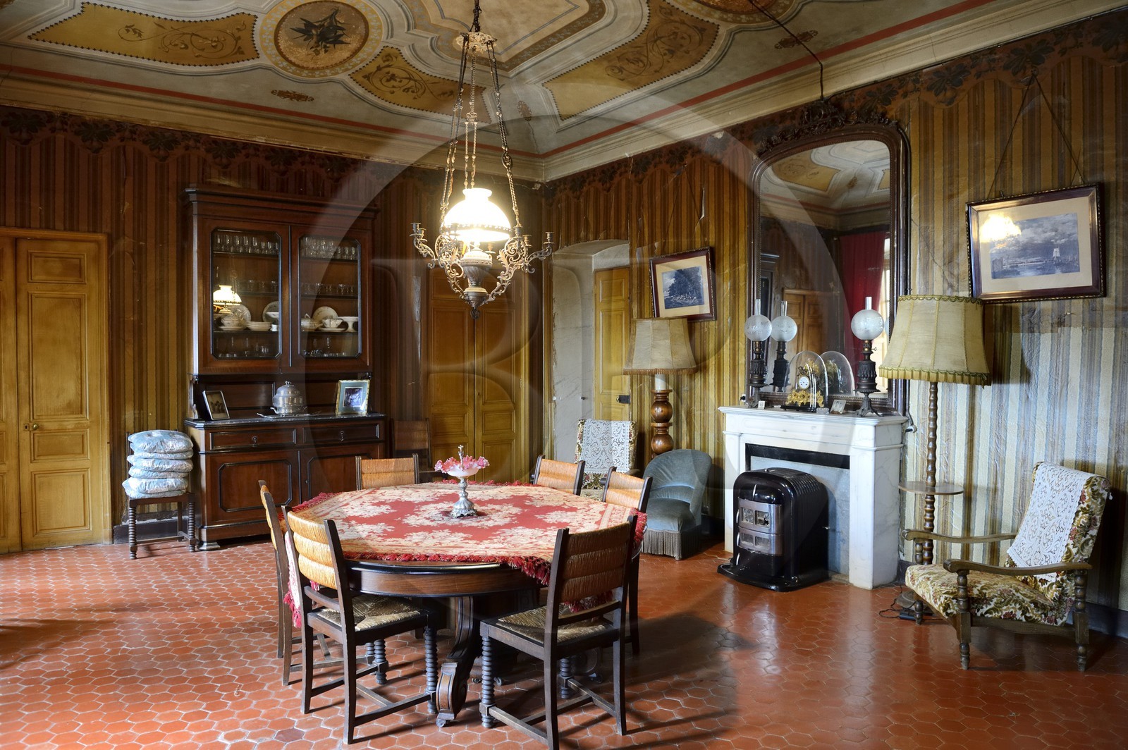 France, Haute-Corse (2B), Cap Corse, Rogliano, le palazzu Nicrosi (Palazzi ou Maison d'Americain), Pierre Nicrosi prospéra avec ses trois frères dans le commerce, l’immobilier et le coton en Alabama