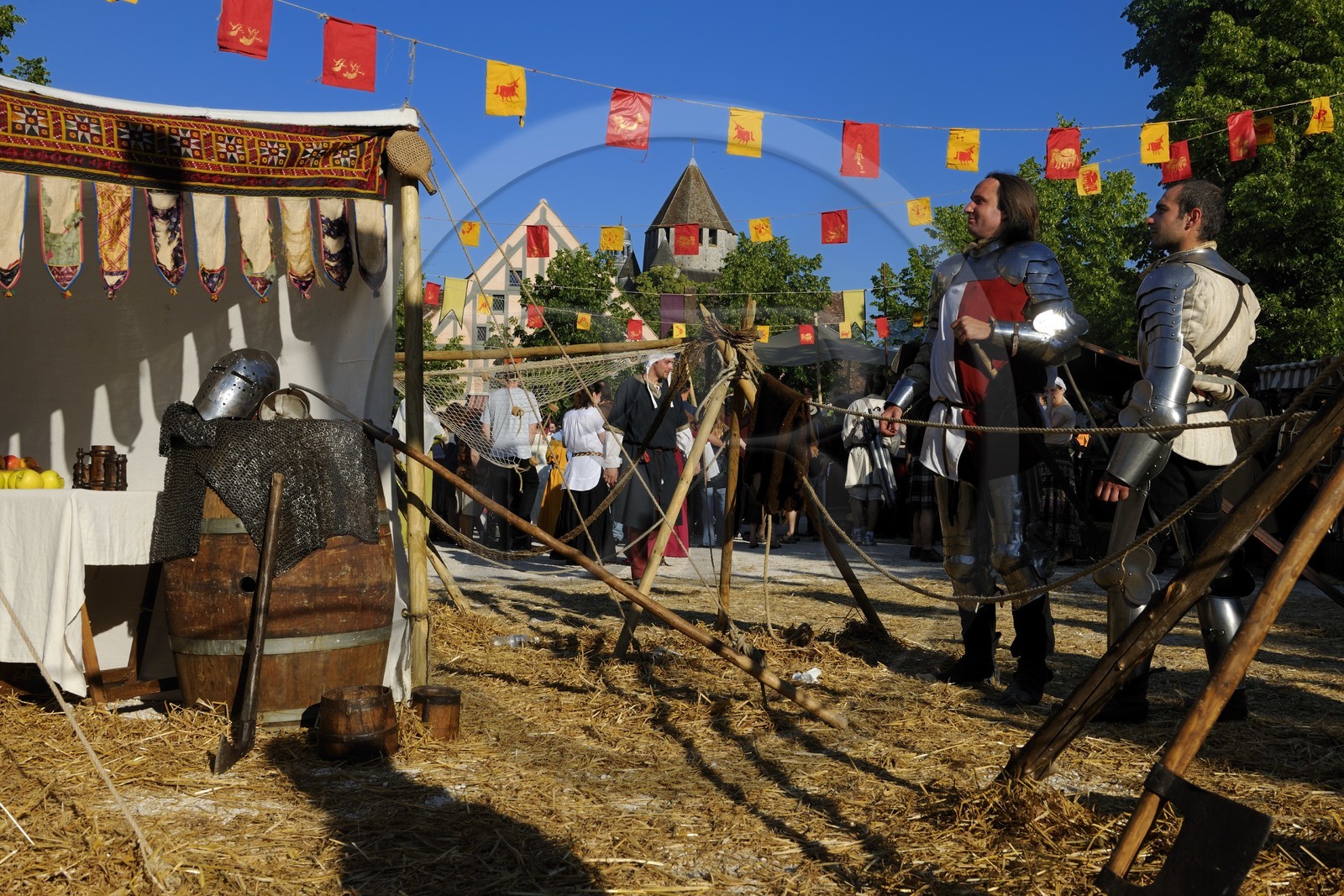 France, Seine et Marne (77), Les Médiévales de Provins, ville classée Patrimoine Mondial de l'UNESCO, place du Châtel