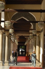 Egypte, Le Caire, cour de la Mosquée El-Azhar