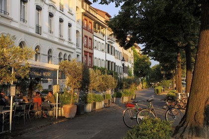 Suisse, Bâle, quartier du Petit Bâle sur la rive droite du Rhin
