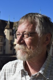 France, Bas-Rhin (67), Strasbourg, l'écrivain de romans policiers historiques et régionalistes Jacques Fortier