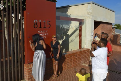 Afrique du Sud, province de Gauteng, Johannesburg, Soweto, le quartier d'Orlando dans le township, le musée Nelson Mandela (Mandela House) est l'ancien premier domicile familial historique de Nelson Mandela où il vécut entre 1946 et 1962