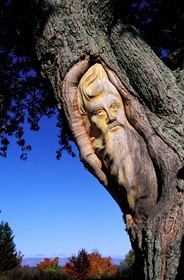 Canada, province de Québec, sculpture en bois dans les rues de Saint-Jean-Port-Jolie, Chaudière-Appalaches