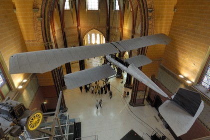 France, Paris (75), musée des Arts et Métiers dans l'église Saint-Martin des Champs, Avion biplan Breguet, 1911