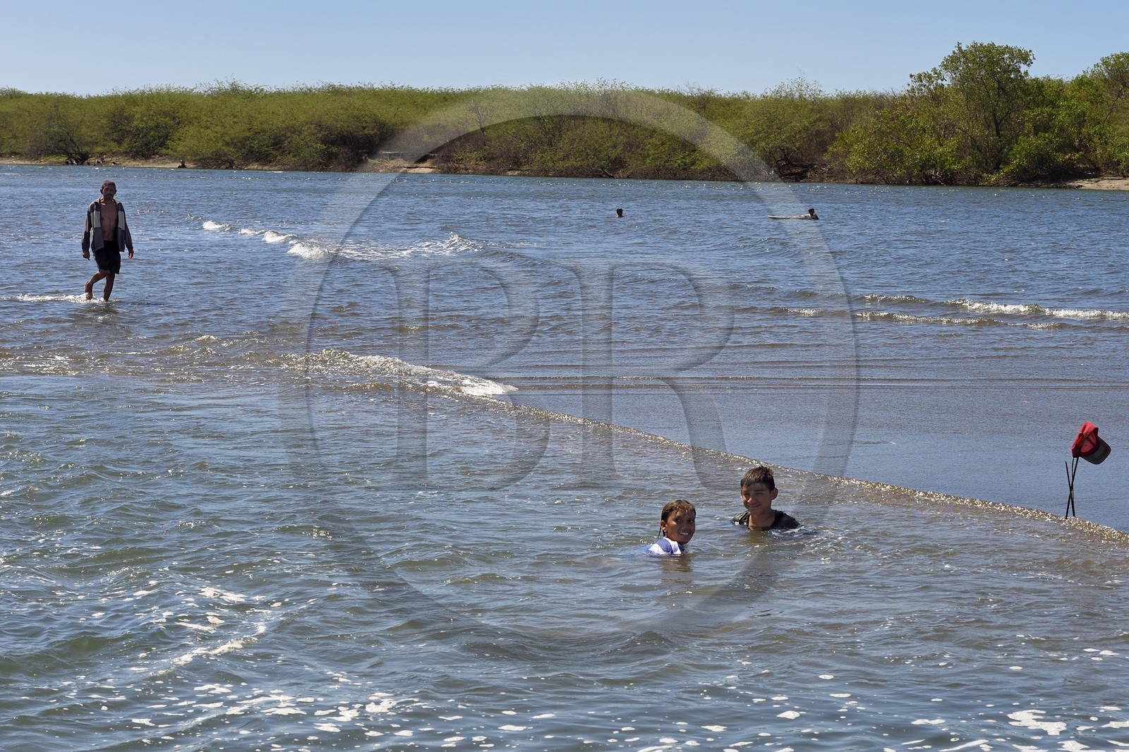 Nicaragua, la côte pacifique de Leon, parc national Isla Juan Venado, plage de Las Penitas