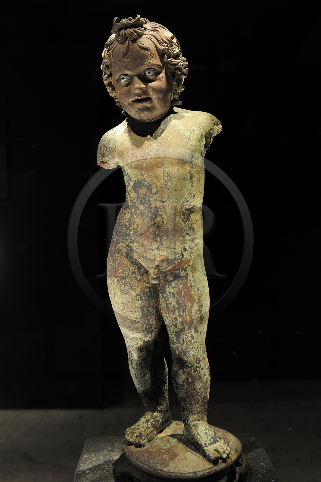 France, Hérault (34), le Cap d’Agde, le musée de l’Éphèbe est consacré à l’archéologie sous-marine et subaquatique, statue romaine (Cupidon) datées entre le Ier siècle avant et le Ier siècle de notre ère