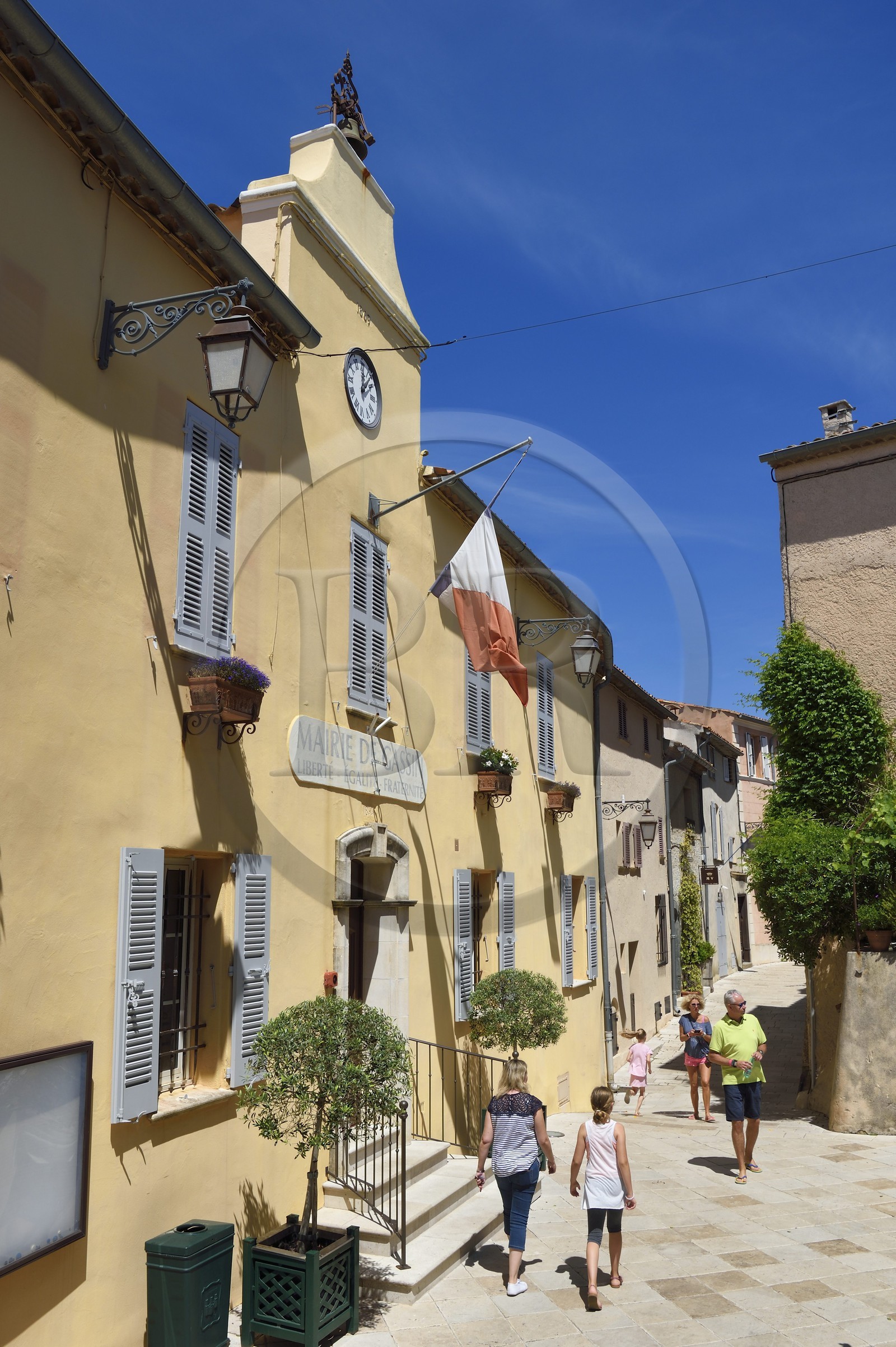France, Var (83), golfe de Saint-Tropez, Gassin, labellisé Les Plus Beaux Villages de France, l'Hotel de Ville
