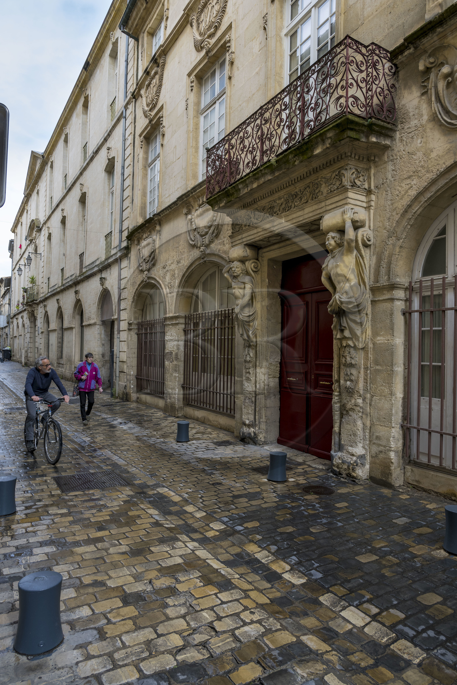 France (30), Gard, Beaucaire, Hotel de Margaillier dit Maison des Cariatides construite durant la seconde moitié du XVIIe siècle sur la rue Haute, actuelle rue de la République