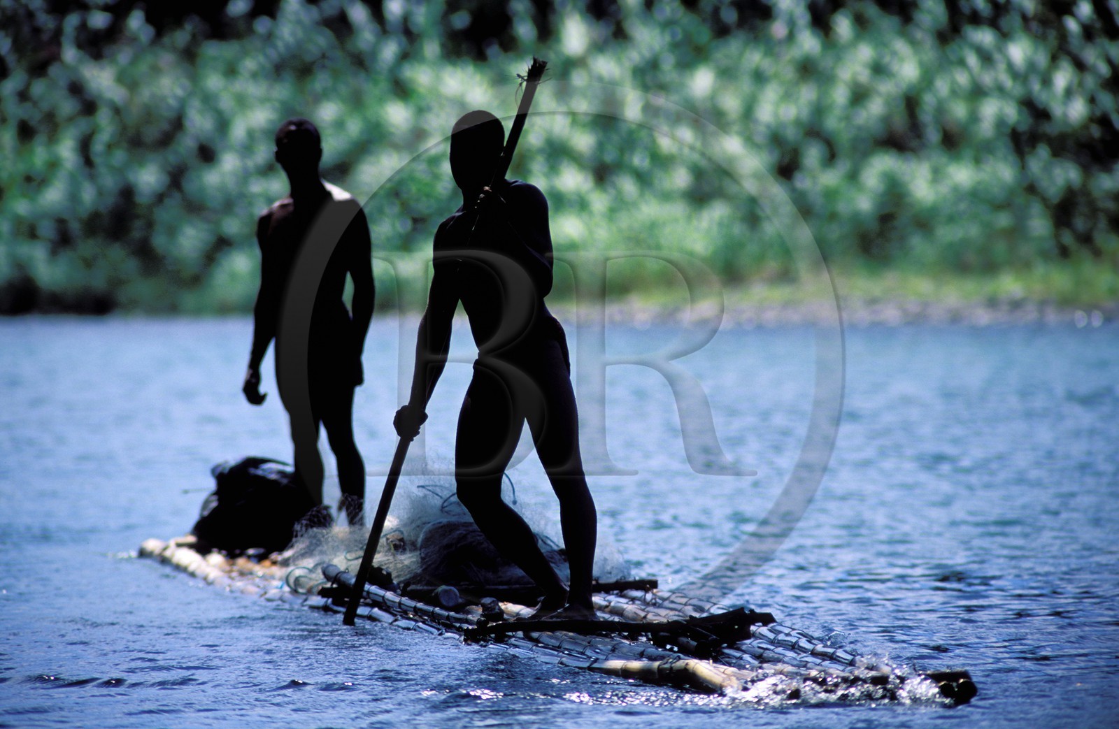 Jamaïque, descente du Rio Grande en radeau de bambou
