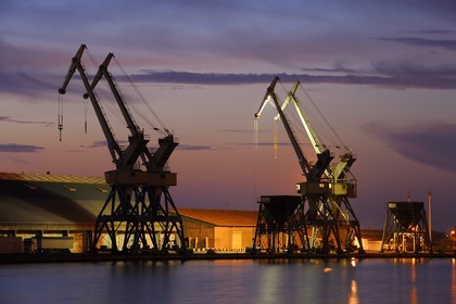 France, Loire-Atlantique (44), port de Saint-Nazaire, grues du bassin de Penhoët