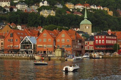 Norvège, Hordaland, Bergen, les quais de la vieille ville