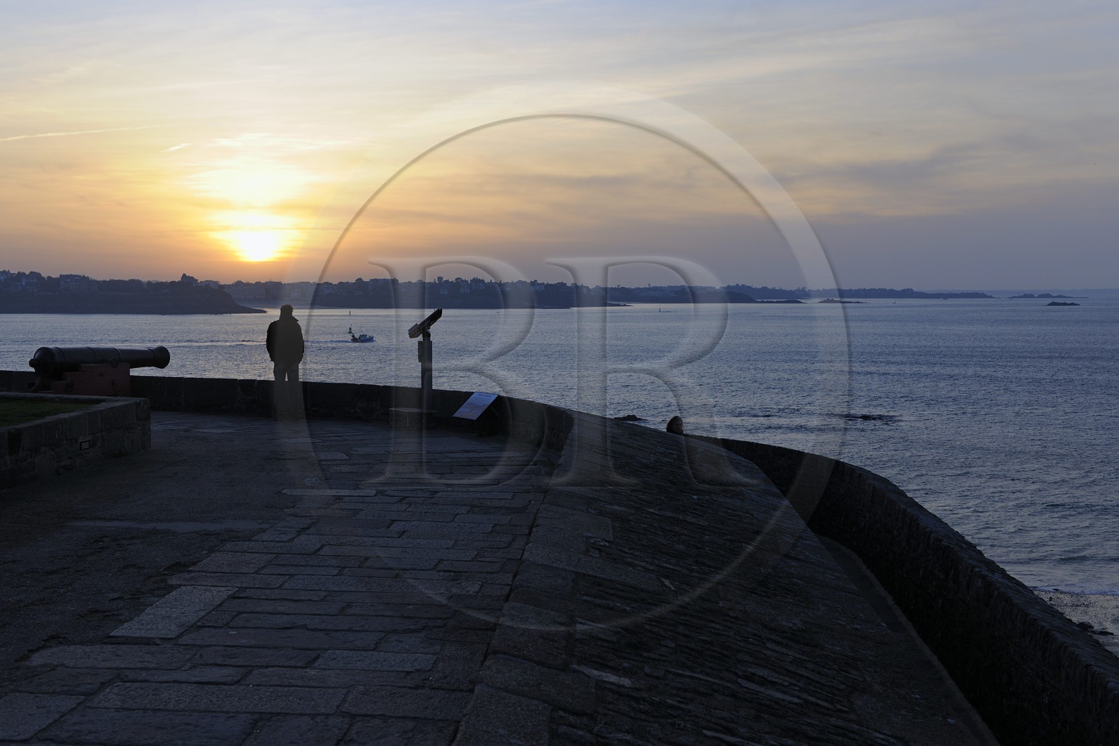 France, Ille-et-Vilaine (35), côte d'émeraude, Saint-Malo, les remparts de la ville intra-muros