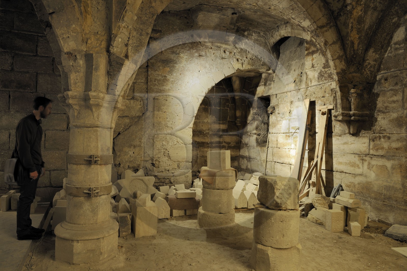 France, Paris (75), cave de la maison d' Ourscamps rue François Miron