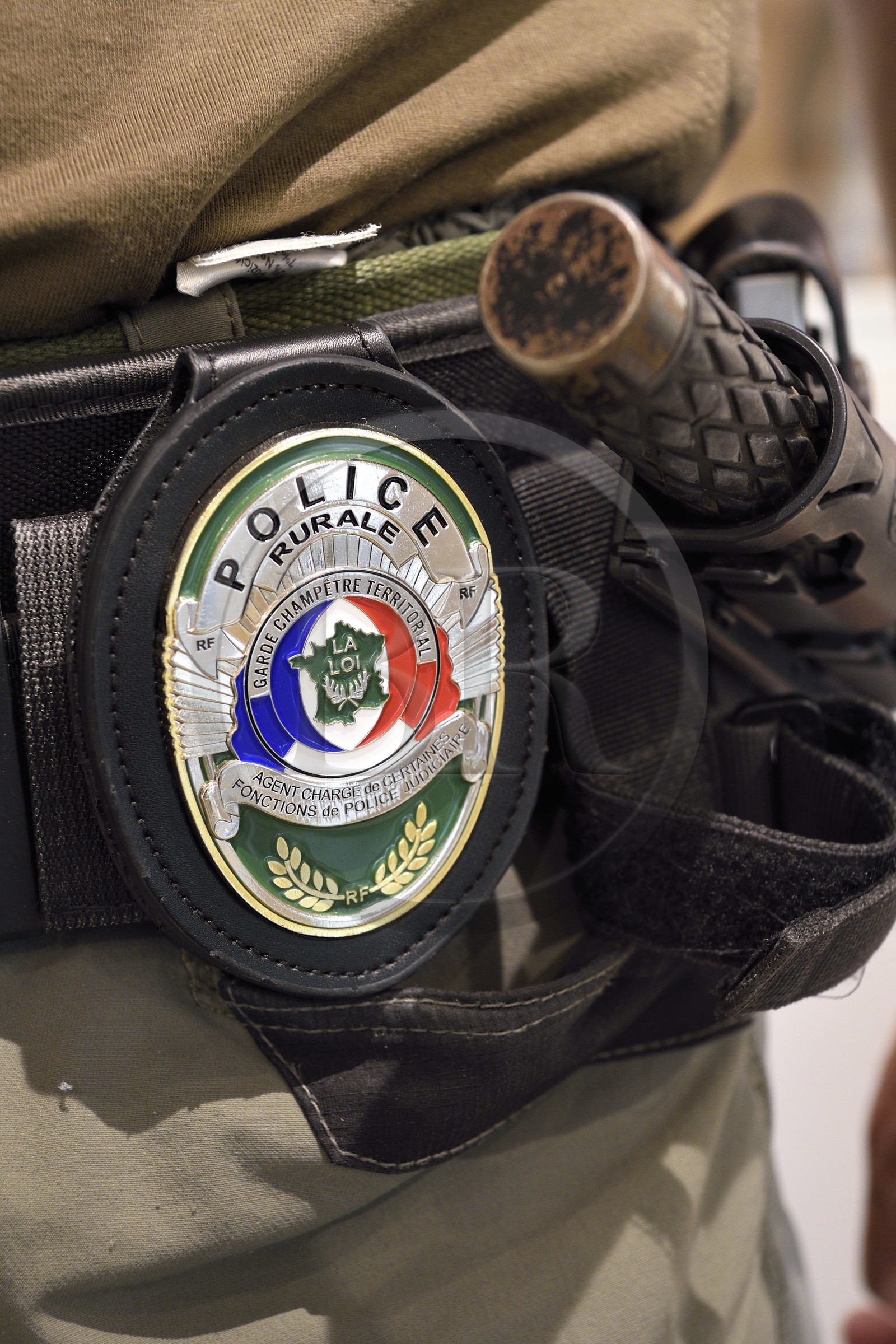 France, Var (83), Dracénie, Bargemon, plaque officielle du garde champêtre Hedi Zahaf