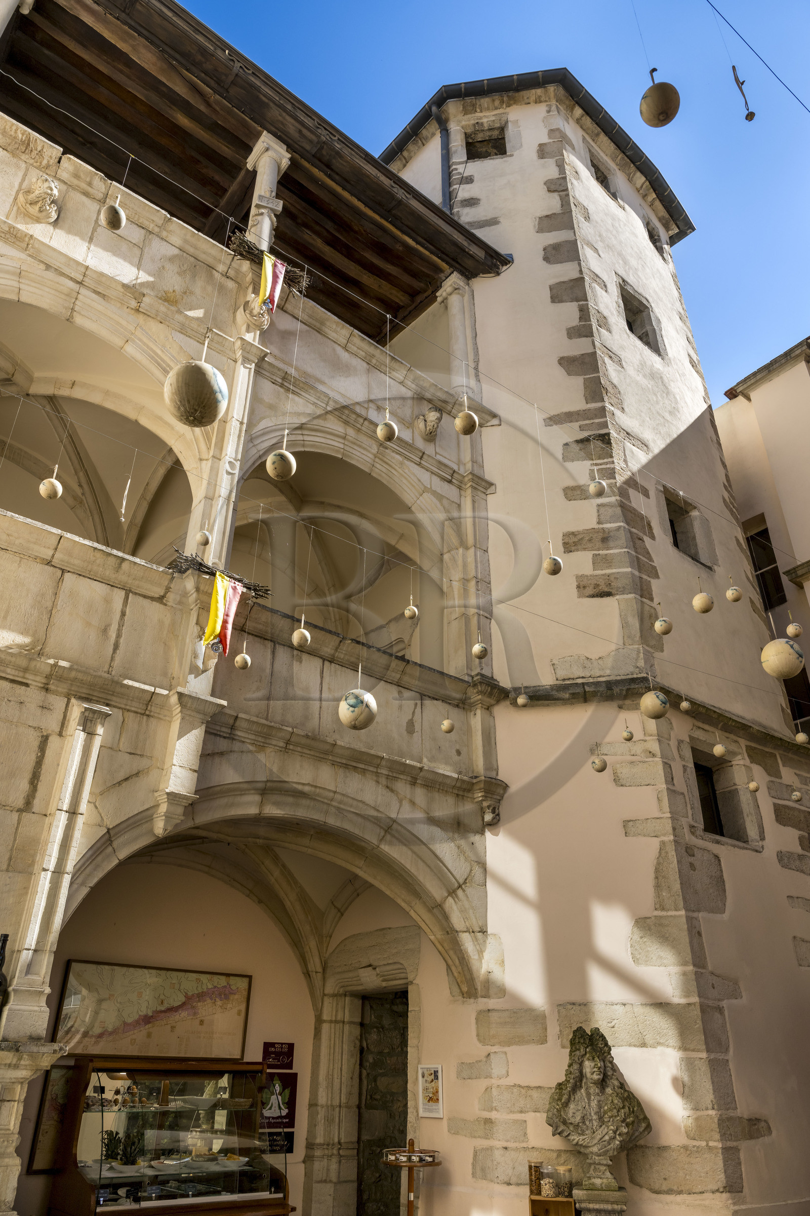 France, Côte-d'Or (21), les climats de Bourgogne classés Patrimoine Mondial de l'UNESCO, Beaune, Hotel Le Cep dans l’hôtel particulier Brunet de Monthelie du XVe et XVIe siècle