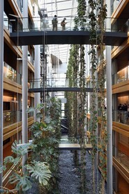 France, Bas-Rhin (67), Strasbourg, quartier européen, le Parlement européen, batiment Louise-Weiss, la grande rue (200 mètres de longueur, 26 mètres de hauteur, 9,60 de largeur)