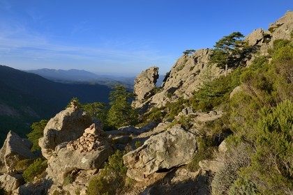 France, Corse-du-Sud (2A), Alta Rocca, Aiguilles de Bavella, variante alpine de l'étape du GR 20