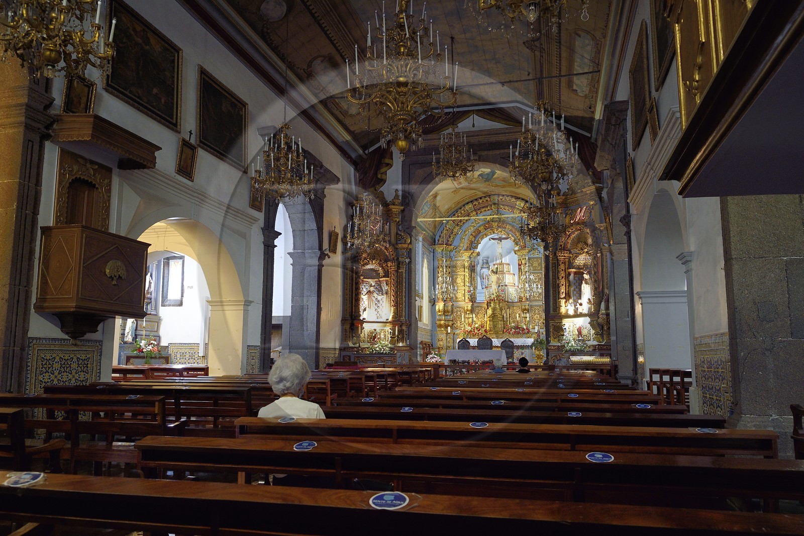 Portugal, Ile de Madère, le village de pêcheurs de Camara de Lobos, Eglise de Saint-Sébastien