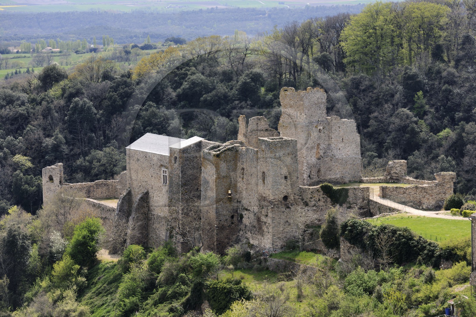 France, Aude (11), château cathare de Saissac