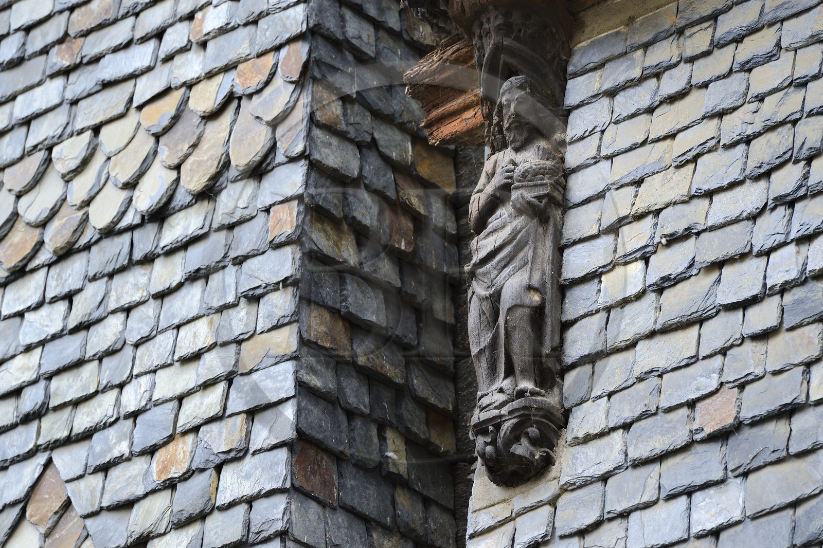 France, Finistère (29), Morlaix, maisons à pans de bois rue Ange de Guernisac