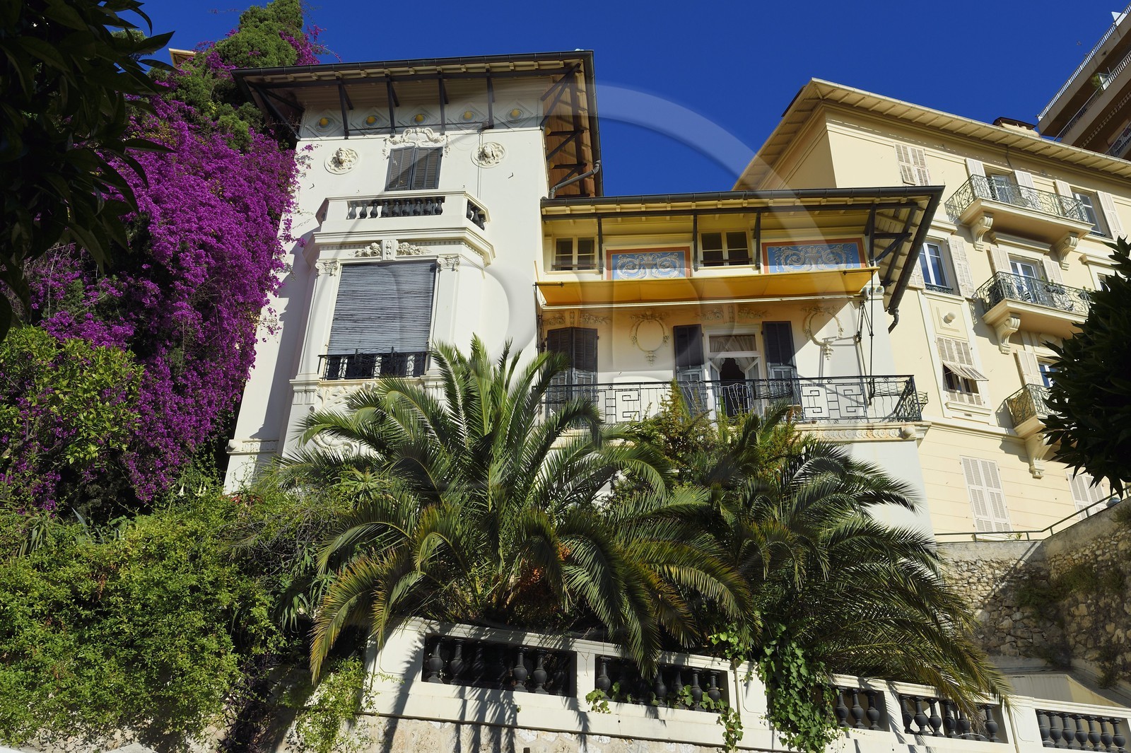 Principauté de Monaco, Monaco, quartier Moneghetti, Villa Les Boutons d'Or de style Belle Epoque au 22 boulevard de la Belgique