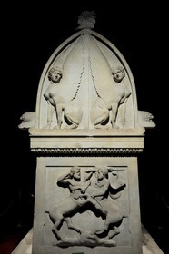Turquie , Istanbul, centre historique classé Patrimoine Mondial de l'UNESCO, Musées archéologiques d'Istanbul dans les dépendances du Palais de Topkapi, sarcophage lycian du fin du Ve siècle avant JC